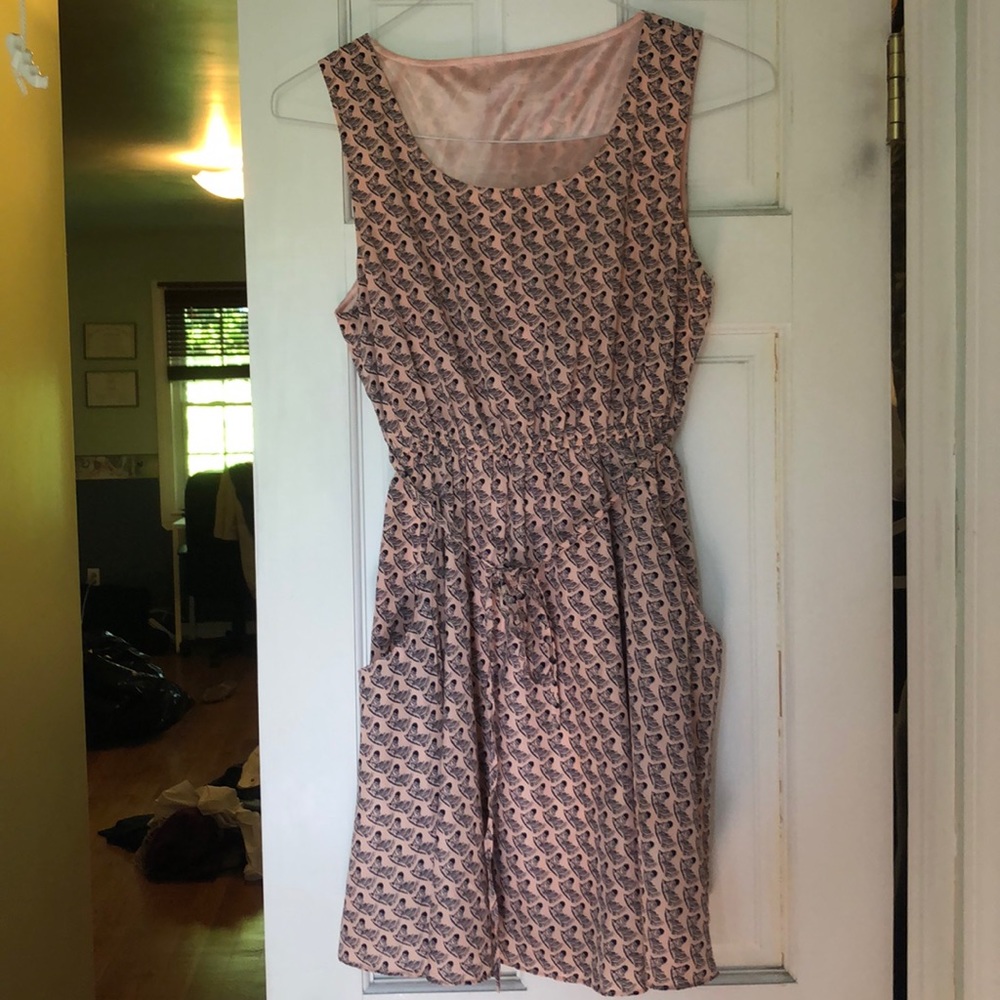 Pink Zebra Patterned Sun Dress